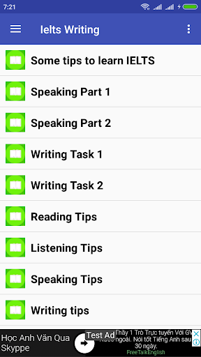 IELTS Writing - Image screenshot of android app
