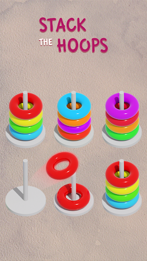 Color Hoop Stack Puzzle - Gameplay image of android game