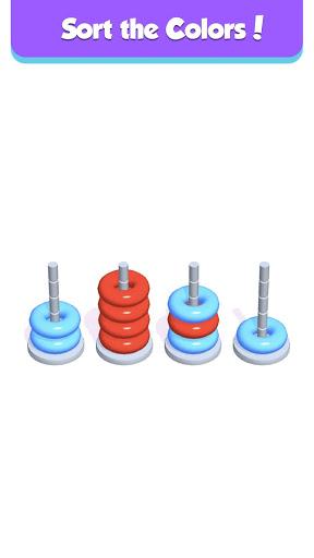 Hoop Stack - Color Puzzle Game - Gameplay image of android game