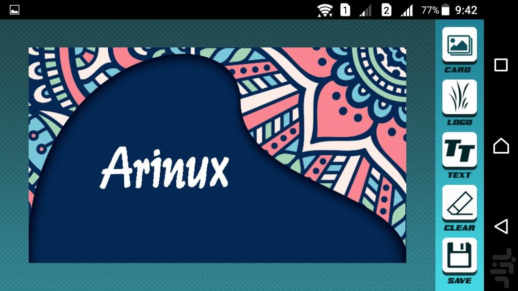 ساخت و طراحی کارت ویزیت حرفه ای - عکس برنامه موبایلی اندروید