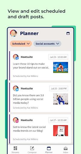 Hootsuite: Schedule Posts - Image screenshot of android app