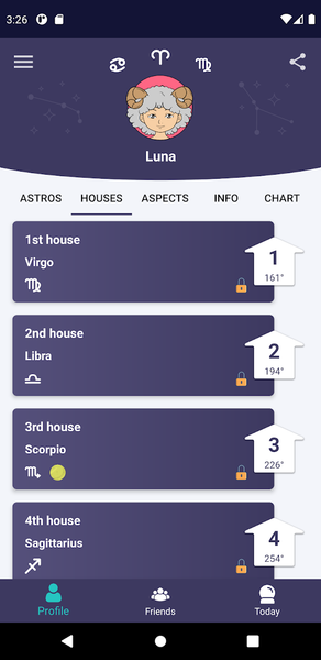 Horos - Natal Chart - Image screenshot of android app