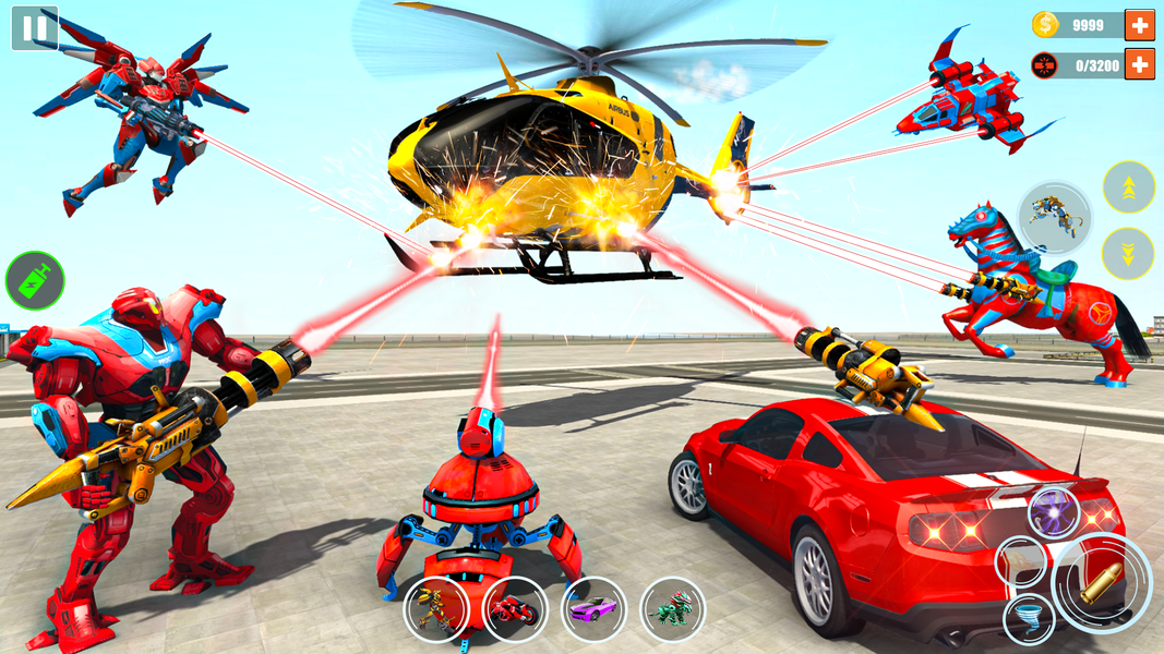 Horse Game Robot Car Game - Gameplay image of android game