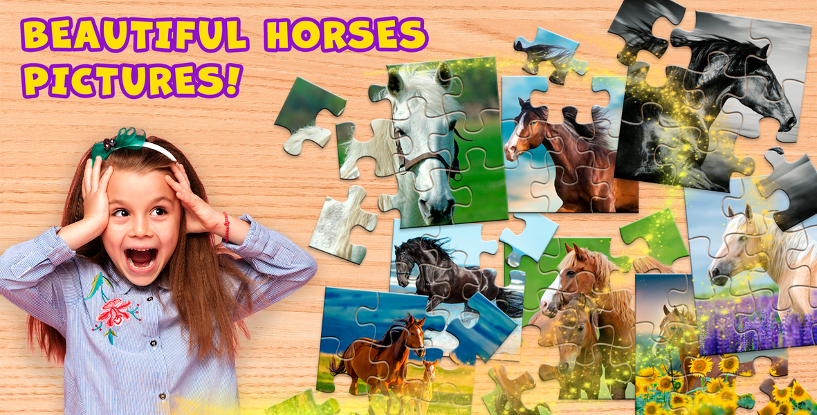 Horse Puzzle Game Offline - Gameplay image of android game