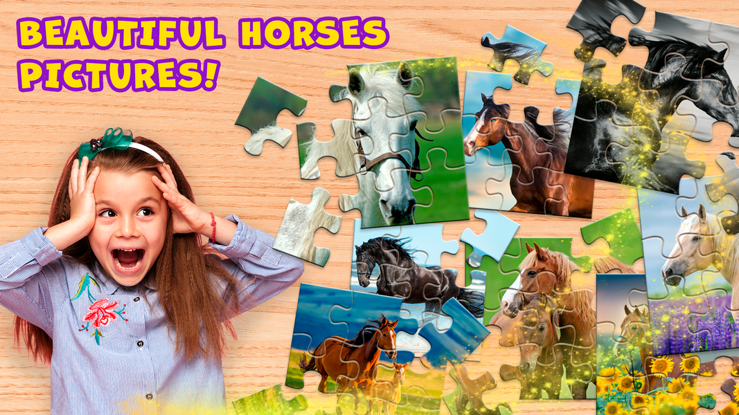 Horses Puzzle Game - Gameplay image of android game