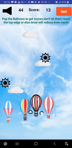 Hot-Air Balloon Pop - Fun Ball - عکس بازی موبایلی اندروید