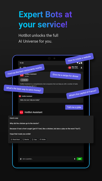 Ai Chat — HotBot - عکس برنامه موبایلی اندروید