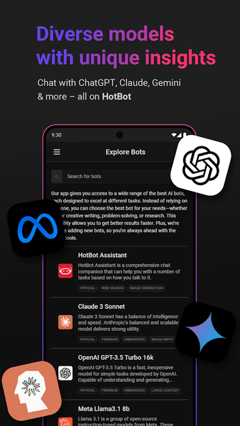 Ai Chat — HotBot - عکس برنامه موبایلی اندروید