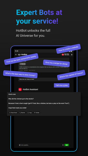 Ai Chat — HotBot - عکس برنامه موبایلی اندروید