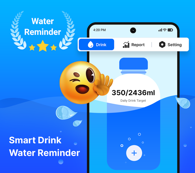 Water Reminder - عکس برنامه موبایلی اندروید