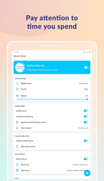 Hourly Chime: Set Reminders - عکس برنامه موبایلی اندروید