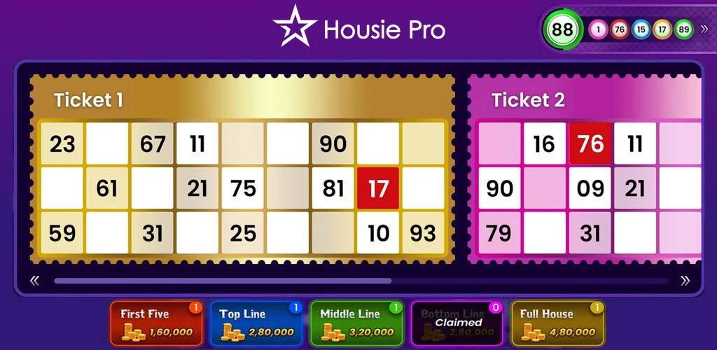 Housie Pro - Gameplay image of android game