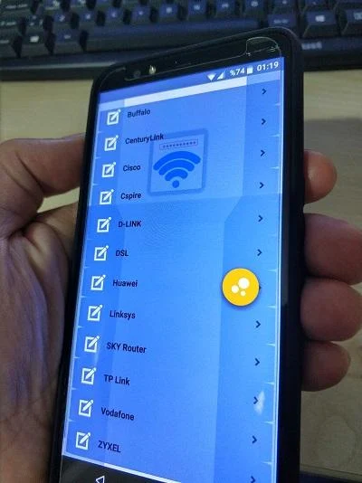 How to change wifi password - Image screenshot of android app