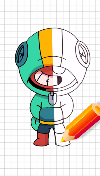 How to Draw Leon, Brawl Stars