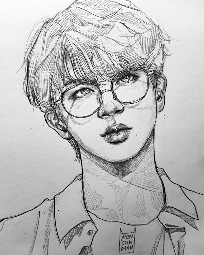 Details more than 72 jin sketch bts best - in.eteachers