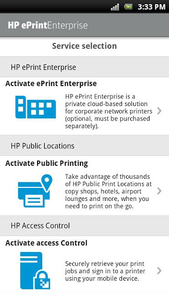 HP ePrint Enterprise for Good for Android - Cafe Bazaar