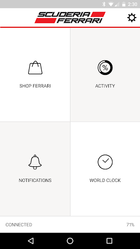 Ferrari Ultraveloce Smartwatch - Image screenshot of android app