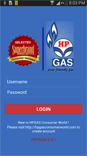 HP GAS App - Image screenshot of android app