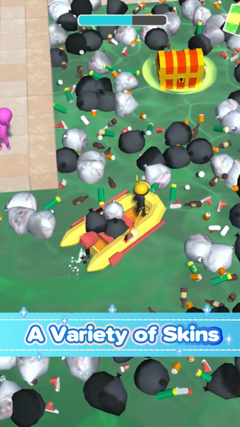 Aqua Cleaner 3D: Cleaning Game - Gameplay image of android game