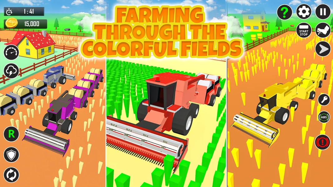 Farming Tractor Village Games - Gameplay image of android game