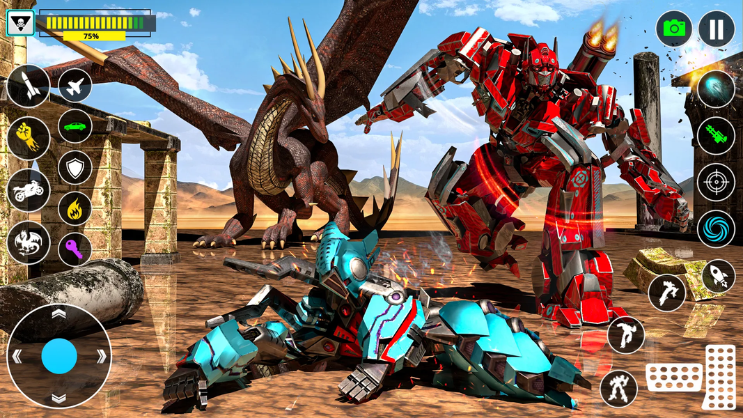 Robot Transform Car Robot Game - Gameplay image of android game