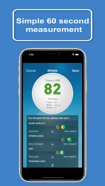 ithlete -Train.Recover.Perform - Image screenshot of android app