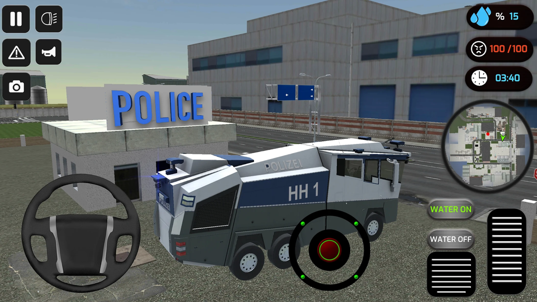 Police Riot Truck Simulator - Gameplay image of android game