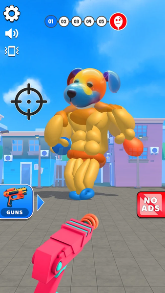 Crush Balloon: Shooting Game - Gameplay image of android game