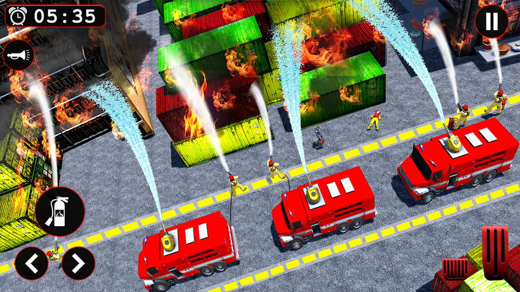 Fire Engine Sim firetruck Game - Gameplay image of android game