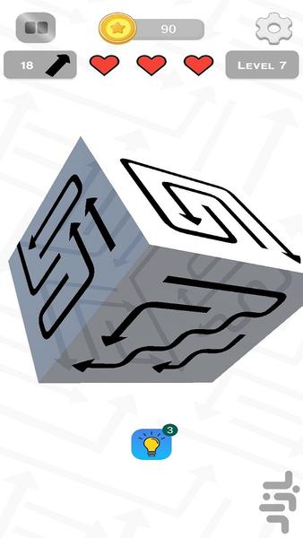 پازل فرار از مکعب با فلشها - عکس بازی موبایلی اندروید