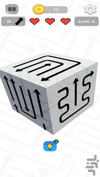 پازل فرار از مکعب با فلشها - عکس بازی موبایلی اندروید