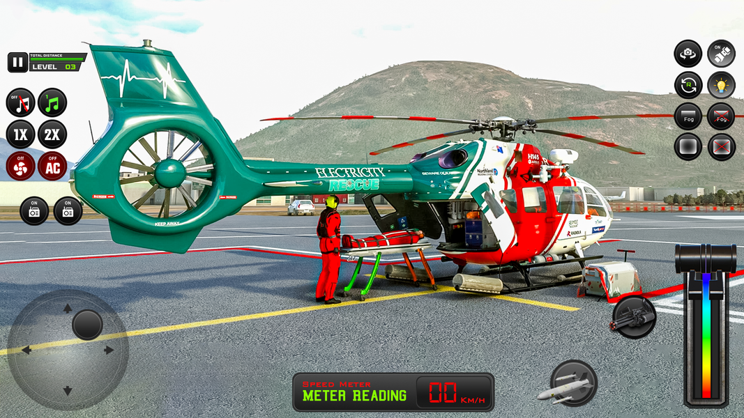 Rescue Helicopter Flying Game - Gameplay image of android game
