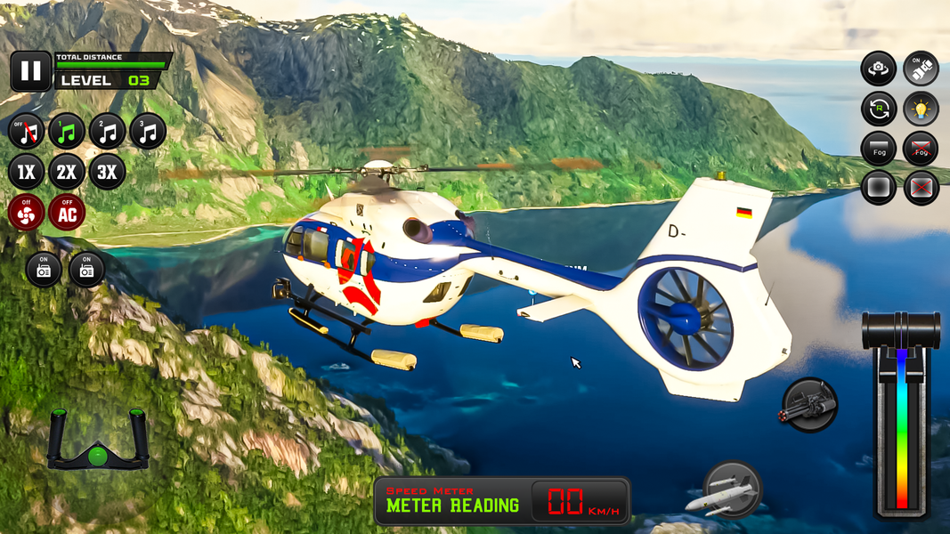 Rescue Helicopter Flying Game - Gameplay image of android game