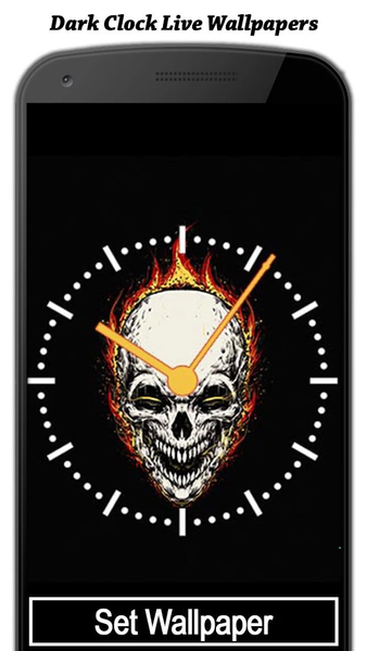 Dark Clock On Screen Live Wallpapers - Image screenshot of android app