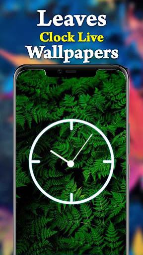 Leaves Clock Themes 🍃 HD Live Wallpapers - Image screenshot of android app