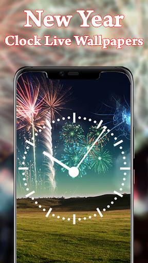 Newyear Clock Live Wallpapers - Image screenshot of android app