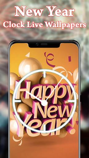 Newyear Clock Live Wallpapers - Image screenshot of android app