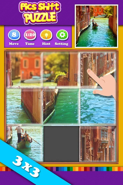 Pics Shift Puzzle - Gameplay image of android game
