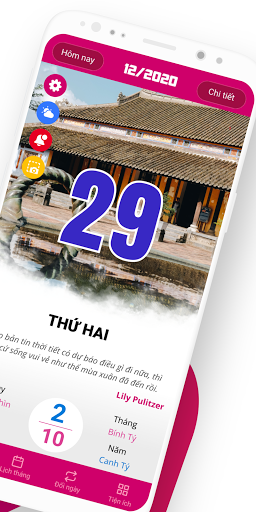 Lịch âm dương - Lịch vạn niên - Image screenshot of android app
