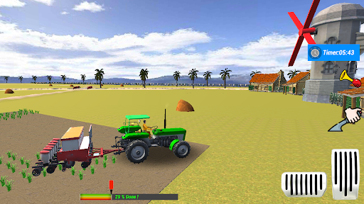 Offroad Tractor Sim Cargo Farm - Gameplay image of android game