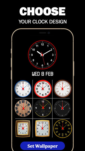 Analog Clock Wallpaper：3DClock - Image screenshot of android app