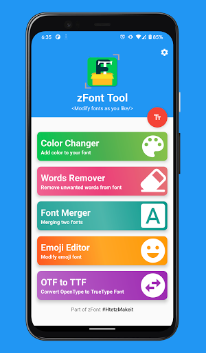zFont Tool - Android Font Tool - عکس برنامه موبایلی اندروید