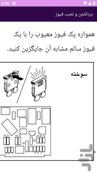 آموزش های نقشه سیمکشی پژو ۲۰۶ - عکس برنامه موبایلی اندروید