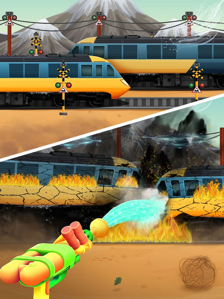 Fireman Rush Firefighter Games - Gameplay image of android game