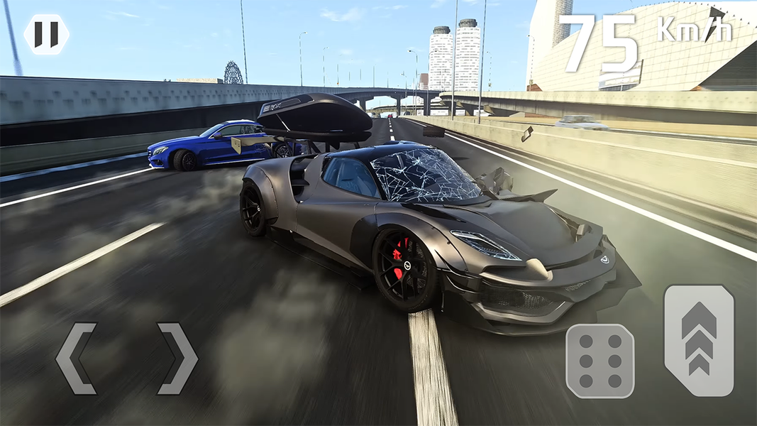 3D Car Stunts Racing Game - Gameplay image of android game