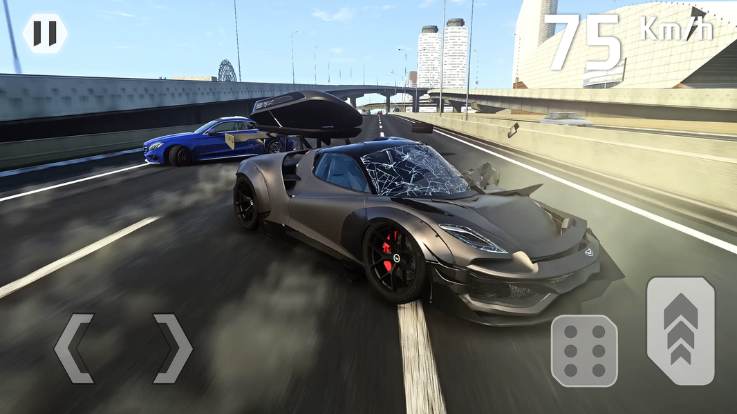 3D Car Stunts Racing Game - Gameplay image of android game