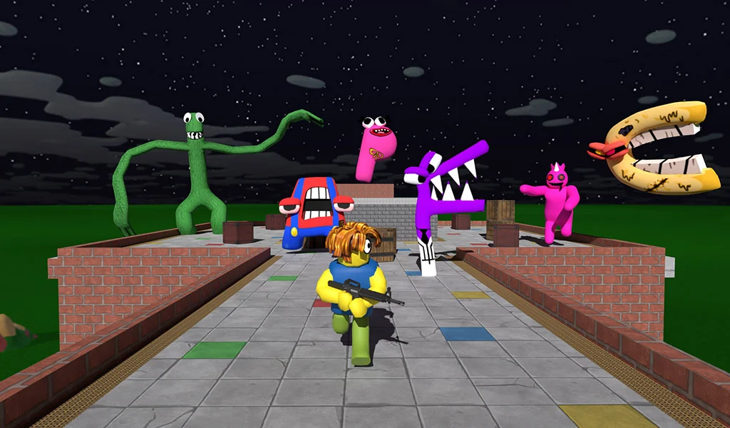 Roblock Play Alphabet Hunt - Gameplay image of android game