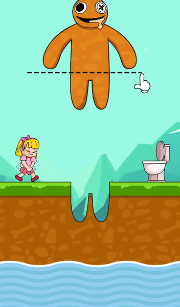 Toilet Time! Fun Bridge Puzzle - Gameplay image of android game