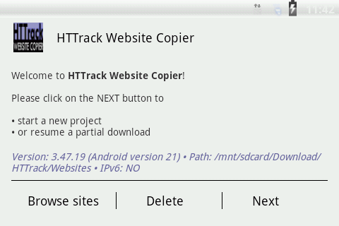 HTTrack Website Copier - عکس برنامه موبایلی اندروید