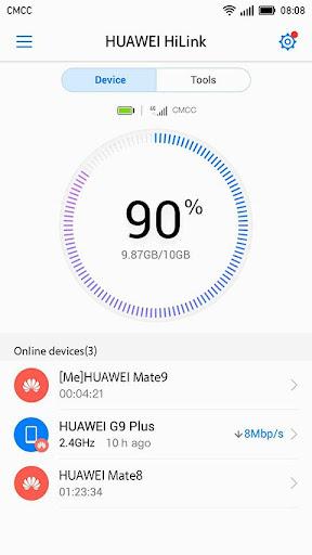 Huawei HiLink (Mobile WiFi) - Image screenshot of android app